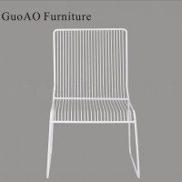 国澳家居户外金属家具 铁线餐厅椅子 欧美简约风格铁丝椅 ch