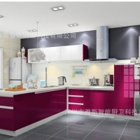 橱柜厂家 专业定制白色、紫色简欧式整体厨房橱柜 厨房柜子 价