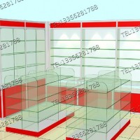 精品钛合金展柜 L型槽板展示柜 饰品展柜货架定做 手机壳配饰