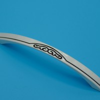 蓝帆五金厂家直销实心铝合金欧式家具橱柜抽屉沙银加描黑豪华拉手