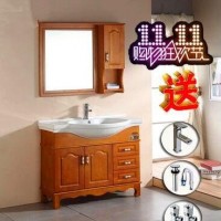九牧品质卫浴 现代简约实木吊柜 橡木欧式浴室柜洗漱台洗脸